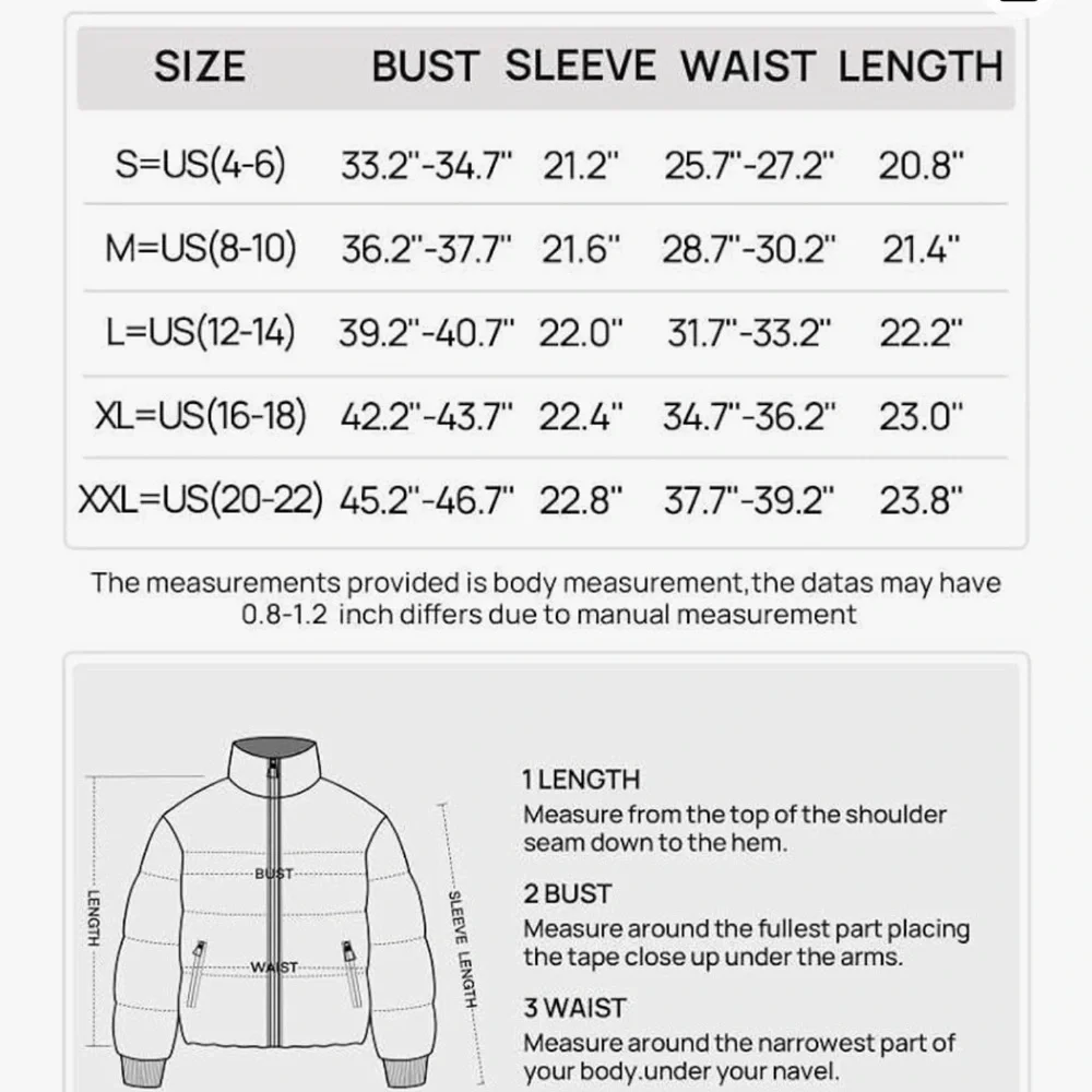 NWT Merokeety Women’s Winter Puffer Coat, Tan/Beige Color - Picture 6 of 7